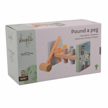 JOUECO - Bộ Đồ Chơi Đập Gỗ H&igrave;nh Động Vật Hoang D&atilde; - Cho trẻ từ 12 th&aacute;ng (1 bộ)
