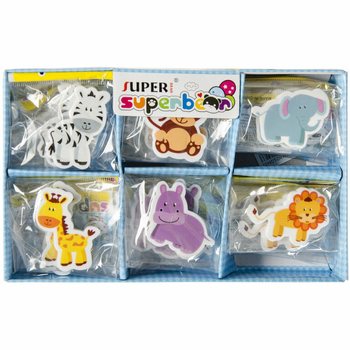 G&ocirc;m Tẩy H&igrave;nh Th&uacute; Mix trong Kệ Trưng B&agrave;y (30 c&aacute;i)