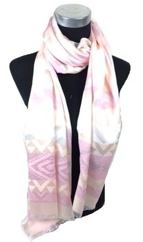 Khăn quàng cổ kẻ sọc phong cách Ibiza Hồng/Hồng cam (1 chiếc)