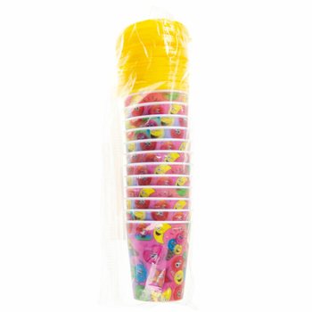 Ly uống nước / Ly đựng kem c&oacute; ống h&uacute;t &ndash; Smiley, 250ml (12 c&aacute;i)