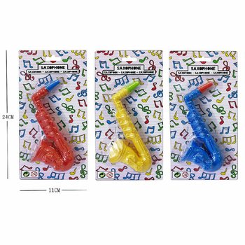 K&egrave;n Saxophone Đồ Chơi - 16 cm - Nhiều M&agrave;u - Bộ 12 C&aacute;i Tr&ecirc;n Vỉ
