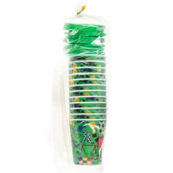 Ly Uống Nước / Ly Đựng Kem K&egrave;m Ống H&uacute;t - Họa Tiết Cầu Thủ B&oacute;ng Đ&aacute; (12 c&aacute;i)