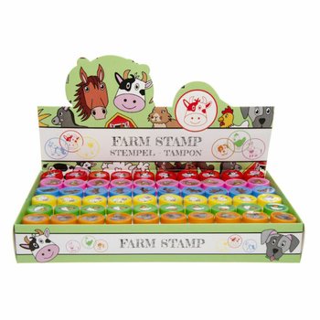 Con dấu Động vật Trang trại trong Hộp trưng bày (60 cái)