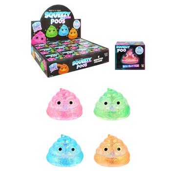 ĐỒ CHƠI BÓP HÌNH BÃI PHÂN - NHÂN SUGAR GEL KIM TUYẾN - MIX MÀU - DẠNG HỘP TRƯNG BÀY (12 Cái)