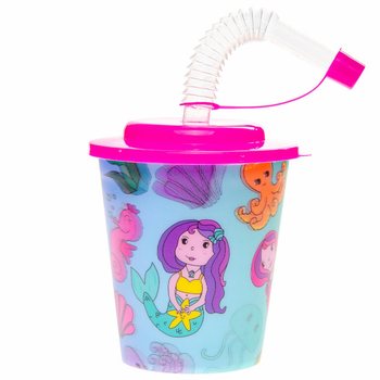 CỐC UỐNG NƯỚC / CỐC KEM CÓ ỐNG HÚT – NÀNG TIÊN CÁ (12 cái)