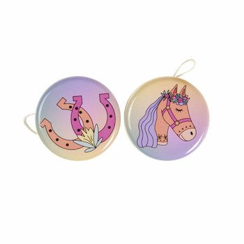 Con Quay Yoyo Kim Loại Họa Tiết Ngựa (Bộ 24 C&aacute;i)
