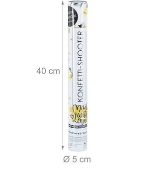 Ph&aacute;o Giấy Confetti &ndash; M&agrave;u: Đen-V&agrave;ng - 40 cm - Partypopper (10 c&aacute;i)