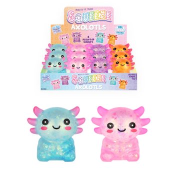 ĐỒ CHƠI BÓP SQUEEZE AXOLOTL - NHÂN GEL ĐƯỜNG - HỘP TRƯNG BÀY (12 cái)