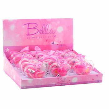 Bộ trang điểm trẻ em Bella h&igrave;nh tr&aacute;i tim 3 m&oacute;n k&egrave;m khay trưng b&agrave;y (18 bộ)