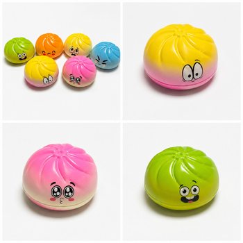 RAGE - Đồ Chơi Squishy B&aacute;nh Bao LỚN (K&iacute;ch Thước 9 x 9 x 4 Cm) - Viral 2026 Fidget Toy - K&Egrave;M THẺ TREO (24 C&aacute;i)