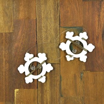 2 Móc Treo Hình Bông Tuyết Bằng Gỗ (12 bộ)