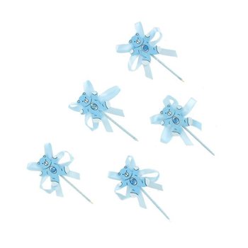 QUE CẮM CUPCAKE ĐẦY TH&Aacute;NG - GẤU XANH (12 c&aacute;i)
