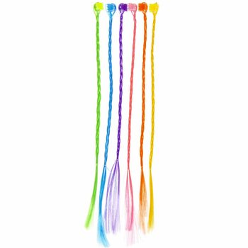 T&oacute;c b&iacute;m cầu vồng 6 m&oacute;n tr&ecirc;n thẻ (24 bộ)