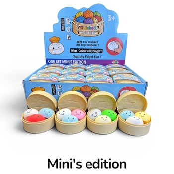 Đồ Chơi B&oacute;p RAGE - Squishy MINI&rsquo;S EDITION B&aacute;nh Bao Dumplings NHỎ (5.3 x 5.3 x 4.1 Cm) Viral 2026 Fidget Toy (24 C&aacute;i)