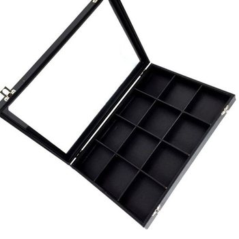 KHAY TRƯNG B&Agrave;Y HẠT CƯỜM ĐEN 12 NGĂN + NẮP