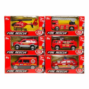 BỘ XE CỨU HỎA KIM LOẠI HỖN HỢP TRONG KỆ TRƯNG B&Agrave;Y (36 chiếc)