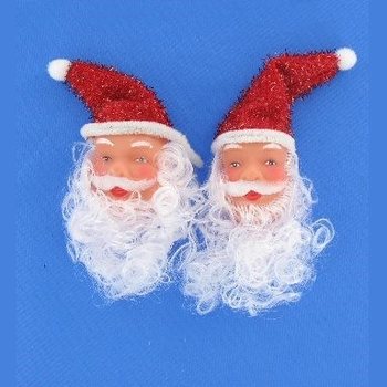 Đầu &ocirc;ng gi&agrave; Noel nhỏ, bộ 2 c&aacute;i (12 bộ)