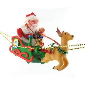 &Ocirc;ng Gi&agrave; Noel Tr&ecirc;n Xe K&eacute;o C&oacute; Nhạc (2 chiếc)
