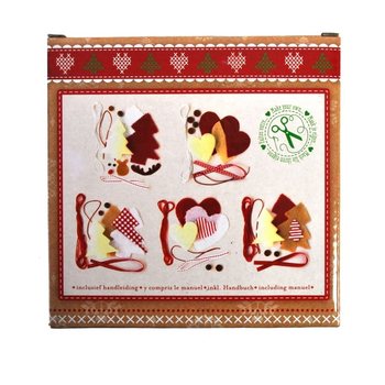 Bộ 5 m&oacute;n tự l&agrave;m đồ trang tr&iacute; Gi&aacute;ng sinh - Mẫu 2 (6 bộ)