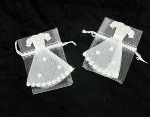 Túi Đựng Quà Cưới Họa Tiết Váy Cưới (12 cái)