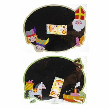 Bảng đen chủ đề Th&aacute;nh Nicholas k&egrave;m phấn (24 bộ)
