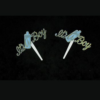 Que Cắm Cupcake Sinh Nhật B&eacute; Trai - It's a Boy (12 chiếc)