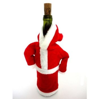 &Aacute;o Len Bọc Chai Rượu Vang &Ocirc;ng Gi&agrave; Noel (12 c&aacute;i)