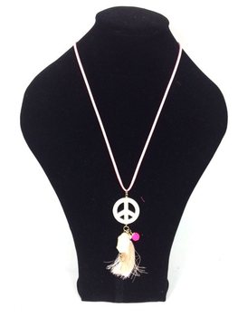 Vòng Cổ Phong Cách Ibiza Màu Cá Hồi Peace Buddha (1 chiếc)
