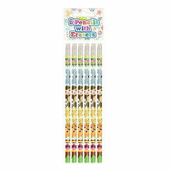 Bộ Bùt Chì Kèm Gôm Hình Thú Rừng Xanh (6 món) - Trưng Bày (24 bộ)