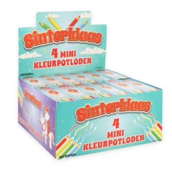 Bộ b&uacute;t ch&igrave; m&agrave;u Sinterklaas 4 chiếc trong hộp trưng b&agrave;y (120 bộ)