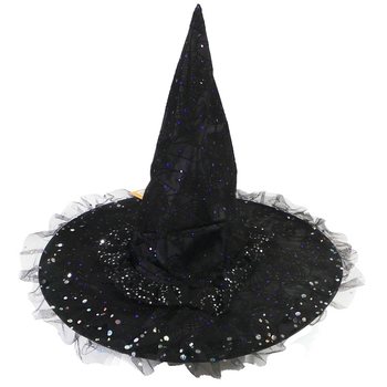 MŨ PHÙ THỦY SANG TRỌNG VỚI TUA RUA VÀ SEQUIN (6 cái)