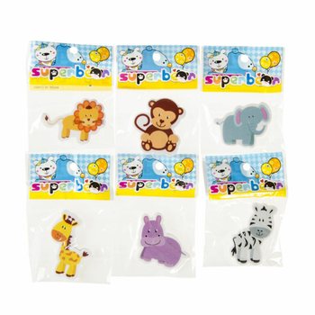 G&ocirc;m Tẩy H&igrave;nh Th&uacute; Mix trong Kệ Trưng B&agrave;y (30 c&aacute;i)
