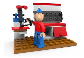 Sluban Pat & Mat tại b&agrave;n l&agrave;m việc (1 bộ)