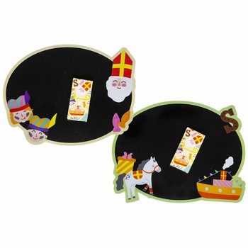 Bảng đen chủ đề Th&aacute;nh Nicholas k&egrave;m phấn (24 bộ)