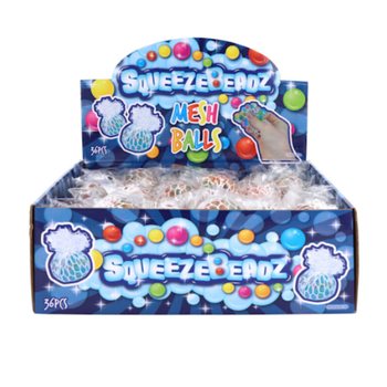 B&oacute;ng B&oacute;p Lưới Squeezy Beadz Trong Hộp Trưng B&agrave;y (36 c&aacute;i)