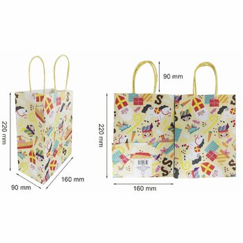 T&Uacute;I QU&Agrave; TẶNG GIẤY - SINTERKLAAS - K&iacute;ch thước 16x9x22 CM (12 c&aacute;i)