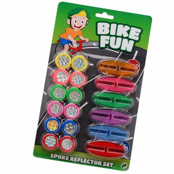 BIKE FUN - Bộ 18 Miếng Phản Quang Gắn Căm Xe Đạp Tr&ecirc;n Thẻ Treo (1 bộ)