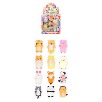 Đồ Chơi Squishy Động Vật Mix Cho Th&ugrave;ng Bốc Thăm - Hộp Trưng B&agrave;y - (96 C&aacute;i)