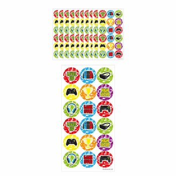 Nhãn dán Gamer Fun - 10 Tờ (18 Nhãn dán mỗi tờ)