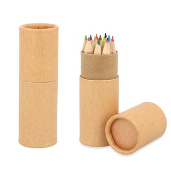 12x Bút Chì Màu Trong Ống Giấy: Mẫu: Eco Friendly - Có Hộp Trưng Bày (20 chiếc)