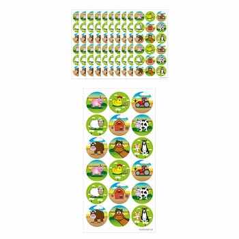 STICKER NGỘ NGHĨNH - HÌNH DÁN ĐỘNG VẬT NÔNG TRẠI - 18 HÌNH/TỜ (10 tờ)