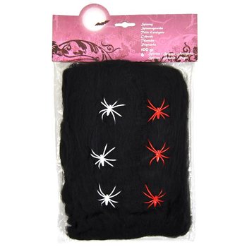 Mạng Nhện Halloween Màu Đen 100g kèm 6 Con Nhện (6 chiếc)