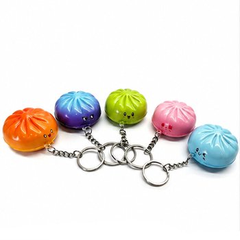 M&oacute;c Kh&oacute;a Squishy B&aacute;nh Sủi Cảo - Nhiều M&agrave;u - K&egrave;m Khay Trưng B&agrave;y (24 chiếc)