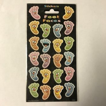 NHÃN DÁN: Vrolijke Voeten / Feet Faces, 20 x 10 cm (10 tờ)