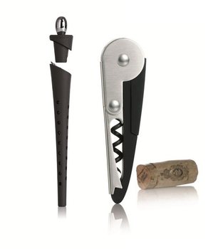 NUANCE - BỘ DỤNG CỤ GẠN RƯỢU VÀ NÚT RÓT CÙNG DAO KHUI RƯỢU SOMMELIER (1 bộ)