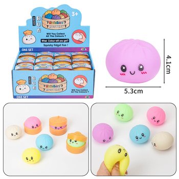 RAGE - Đồ chơi Squishy B&aacute;nh bao nhỏ (5.3x5.3x4.1 cm) - Xu hướng 2026 (24 c&aacute;i)