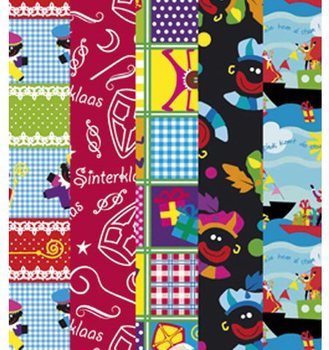 Cuộn Giấy G&oacute;i Qu&agrave; Sinterklaas Th&aacute;nh Nicholas 250 x 50 cm (Bộ 5 cuộn)
