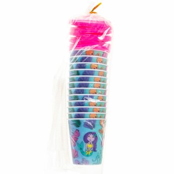 CỐC UỐNG NƯỚC / CỐC KEM C&Oacute; ỐNG H&Uacute;T &ndash; N&Agrave;NG TI&Ecirc;N C&Aacute; (12 c&aacute;i)