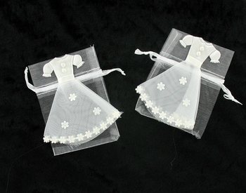 T&uacute;i Đựng Qu&agrave; Cưới Họa Tiết V&aacute;y Cưới (12 c&aacute;i)