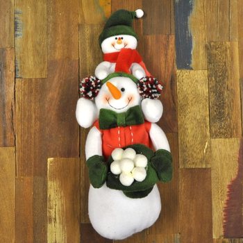 Người tuyết nhồi bông cõng người tuyết em bé 38 CM